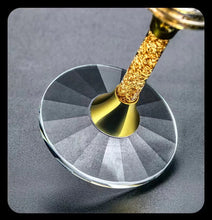 Load image into Gallery viewer, 24K Gold Leaf Small Shot Glass Lead-free Crystal Glass Gild Built In Luxury Golden Vodka Spirit Small Wine Glasses Bar Wine Set