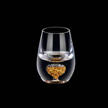 Load image into Gallery viewer, 24K Gold Leaf Small Shot Glass Lead-free Crystal Glass Gild Built In Luxury Golden Vodka Spirit Small Wine Glasses Bar Wine Set
