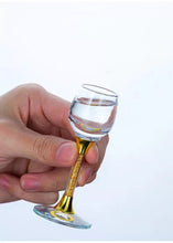 Load image into Gallery viewer, 24K Gold Leaf Small Shot Glass Lead-free Crystal Glass Gild Built In Luxury Golden Vodka Spirit Small Wine Glasses Bar Wine Set