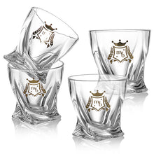 Load image into Gallery viewer, Authentic My-Bar classy Twisted Scotch Glasses, set of 4 100% lead free