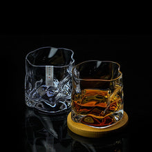 Load image into Gallery viewer, Japanese Edo Designer Crumple Paper Irregular Shape Crystal Faceted Der Whiskybecher Whiskey Whisky Rock Glass Artwork Wine Cup