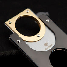 Load image into Gallery viewer, Double Blades Stainless Steel Gold Plated Cigar Cutter Pocket Gadgets Zigarre Cutter Knife Cuban Cigars Scissors 163GH
