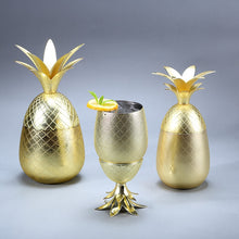 Load image into Gallery viewer, Pineapple Cocktail Glass Metal Copper Cup Moscow Mule Cup DIY Drink Wine Glass Home Decorations Bar Accessories Restaurant Use