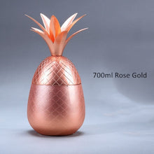 Load image into Gallery viewer, Pineapple Cocktail Glass Metal Copper Cup Moscow Mule Cup DIY Drink Wine Glass Home Decorations Bar Accessories Restaurant Use