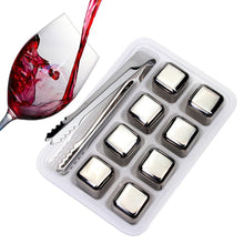 Load image into Gallery viewer, Stainless Steel Ice Cubes, Reusable Chilling Stones for Whiskey Wine, Keep Your Drink Cold Longer, SGS Test Pass