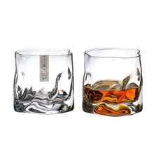 Load image into Gallery viewer, Japanese Edo Designer Crumple Paper Irregular Shape Crystal Faceted Der Whiskybecher Whiskey Whisky Rock Glass Artwork Wine Cup