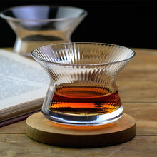 Load image into Gallery viewer, Japanese Edo Kiriko Whiskey Spin Glass Neat Bowl Collection Crystal Whisky Cup Cappie XO Brandy Snifter Limited Wooden Gift Box