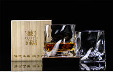 Load image into Gallery viewer, Chamvin Edo Cut Cup Japanese Whiskey Glass Wine Cocktail Glasses Crumple Paper Bar Rock Cup With Wooden Box