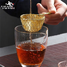 Load image into Gallery viewer, 1pcs Fine Copper Bar Cocktail Strainer Handcrat Conical Cocktail Sieve Great For Removing Bit From Juice Julep