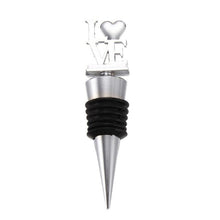 Load image into Gallery viewer, Zinc Alloy Wine Stopper Crystal Wine Champagne Bottle Stopper Vacuum Sealed Wedding Heart Gift  Wine Pourer Stopper