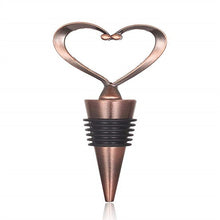 Load image into Gallery viewer, Zinc Alloy Wine Stopper Crystal Wine Champagne Bottle Stopper Vacuum Sealed Wedding Heart Gift  Wine Pourer Stopper