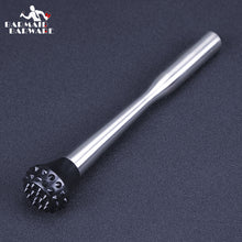 Load image into Gallery viewer, 25cm Bar Cocktail Muddler Mojito Sharp Wolf Teeth Stainless Steel Bar Mixer Barware Mojito Drink Bar Tool