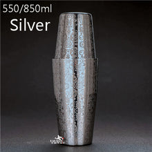 Load image into Gallery viewer, 550ml/850ml Engraving Stainless Steel Cocktail Boston Bar Shaker Bar tool