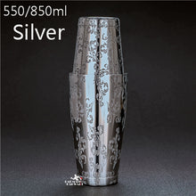 Load image into Gallery viewer, 550ml/850ml Engraving Stainless Steel Cocktail Boston Bar Shaker Bar tool