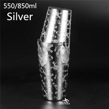 Load image into Gallery viewer, 550ml/850ml Engraving Stainless Steel Cocktail Boston Bar Shaker Bar tool