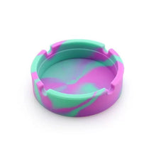 Load image into Gallery viewer, Eco-Friendly Silicone Soft Round Ashtray Ash Tray Holder PLuminous Portable Fluorescent Ashtray  Anti-Scalding Cigarette Holder