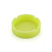 Load image into Gallery viewer, Eco-Friendly Silicone Soft Round Ashtray Ash Tray Holder PLuminous Portable Fluorescent Ashtray  Anti-Scalding Cigarette Holder