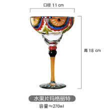 Load image into Gallery viewer, Handmade Colorful Cocktail cup Europe Goblet Cup Champagne cup Creative Wine glasses Bar Party Home DrinkWare wedding gifts