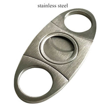 Load image into Gallery viewer, Pure Copper Ciigars Cutter Guillotine with Gift Box Double Blades Craving Pocket Bronze Cigars Knife Scissor Cutting Accessories