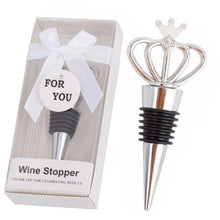 Load image into Gallery viewer, Zinc Alloy Wine Stopper Crystal Wine Champagne Bottle Stopper Vacuum Sealed Wedding Heart Gift  Wine Pourer Stopper