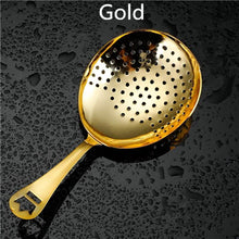 Load image into Gallery viewer, Julep Bar Cocktail Strainer 304 Stainless Steel Copper Plated Gold Plated Bar Tools