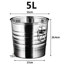Load image into Gallery viewer, 1L-7L Stainless Steel Ice Bucket Wine Champagne Wine Chiller Wine Bottle Cooler Champagne Beer Chiller Ice Barrel