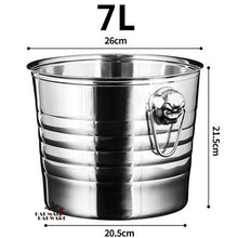 Load image into Gallery viewer, 1L-7L Stainless Steel Ice Bucket Wine Champagne Wine Chiller Wine Bottle Cooler Champagne Beer Chiller Ice Barrel