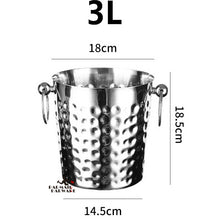 Load image into Gallery viewer, 1L-7L Stainless Steel Ice Bucket Wine Champagne Wine Chiller Wine Bottle Cooler Champagne Beer Chiller Ice Barrel