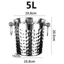 Load image into Gallery viewer, 1L-7L Stainless Steel Ice Bucket Wine Champagne Wine Chiller Wine Bottle Cooler Champagne Beer Chiller Ice Barrel