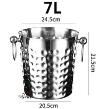 Load image into Gallery viewer, 1L-7L Stainless Steel Ice Bucket Wine Champagne Wine Chiller Wine Bottle Cooler Champagne Beer Chiller Ice Barrel