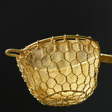 Load image into Gallery viewer, 1pcs Fine Copper Bar Cocktail Strainer Handcrat Conical Cocktail Sieve Great For Removing Bit From Juice Julep