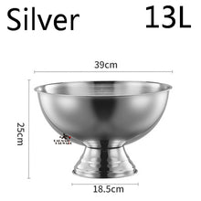 Load image into Gallery viewer, 13L Stainless Steel Ice Bucket Deer Head Wine Champagne Granule Tube Champagne Barrel Ice Wine Barrel