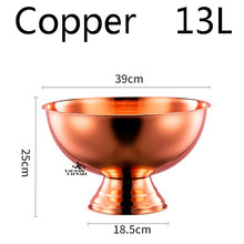 Load image into Gallery viewer, 13L Stainless Steel Ice Bucket Deer Head Wine Champagne Granule Tube Champagne Barrel Ice Wine Barrel