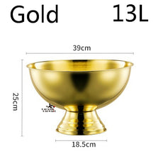 Load image into Gallery viewer, 13L Stainless Steel Ice Bucket Deer Head Wine Champagne Granule Tube Champagne Barrel Ice Wine Barrel