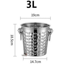 Load image into Gallery viewer, 1L-7L Stainless Steel Ice Bucket Wine Champagne Wine Chiller Wine Bottle Cooler Champagne Beer Chiller Ice Barrel