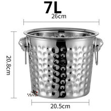 Load image into Gallery viewer, 1L-7L Stainless Steel Ice Bucket Wine Champagne Wine Chiller Wine Bottle Cooler Champagne Beer Chiller Ice Barrel