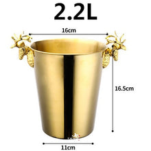 Load image into Gallery viewer, 1L-7L Stainless Steel Ice Bucket Wine Champagne Wine Chiller Wine Bottle Cooler Champagne Beer Chiller Ice Barrel
