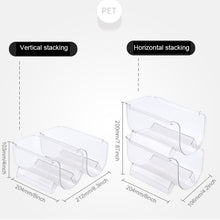 Load image into Gallery viewer, 4Pack Refrigerator Organizer Kitchen Bottle Storage Rack Stackable Wine Holder Bottles Display Shelf Fridge Kitchen Organizer