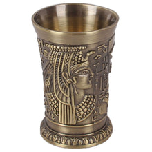 Load image into Gallery viewer, Shot Glass 1oz Metal Vintage Egyptian Chalice Creative Wine Shot Glasses Personalized Sip Glass Used for Tequila Vodka Cocktail