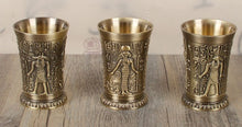 Load image into Gallery viewer, Shot Glass 1oz Metal Vintage Egyptian Chalice Creative Wine Shot Glasses Personalized Sip Glass Used for Tequila Vodka Cocktail
