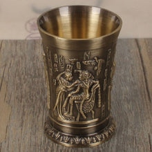 Load image into Gallery viewer, Shot Glass 1oz Metal Vintage Egyptian Chalice Creative Wine Shot Glasses Personalized Sip Glass Used for Tequila Vodka Cocktail