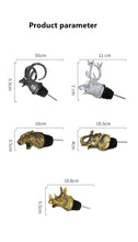 Load image into Gallery viewer, 1 Piece wild red wine pourer ,zinc alloy rhinoceros lion leopard antelope, head wine stopper drink bar tool nightclub bar accessories