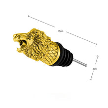 Load image into Gallery viewer, 1 Piece wild red wine pourer ,zinc alloy rhinoceros lion leopard antelope, head wine stopper drink bar tool nightclub bar accessories