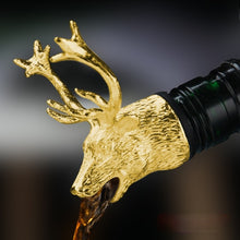 Load image into Gallery viewer, 1 Piece wild red wine pourer ,zinc alloy rhinoceros lion leopard antelope, head wine stopper drink bar tool nightclub bar accessories