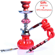 Load image into Gallery viewer, Portable Travel Hookah Small Shisha Pipe Set Narguile Chicha Pipa with Hose Bowl Tongs Charcoal Tray Smke  Accessories