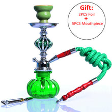 Load image into Gallery viewer, Portable Travel Hookah Small Shisha Pipe Set Narguile Chicha Pipa with Hose Bowl Tongs Charcoal Tray Smke  Accessories