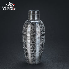 Load image into Gallery viewer, 450ml Carven Engraving Vintage Bar Shaker Stainless Steel Cocktail Boston Bar Shaker Bar Tool
