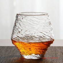 Load image into Gallery viewer, Japanese Hazy Air Wine Glass Snowflakes Falling Whiskey Tumbler Hammer Pattern Whisky Cup XO Brandy Drinking Glasses Wineglass