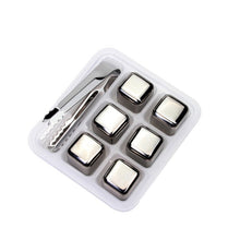 Load image into Gallery viewer, Stainless Steel Ice Cubes, Reusable Chilling Stones for Whiskey Wine, Keep Your Drink Cold Longer, SGS Test Pass
