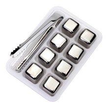 Load image into Gallery viewer, Stainless Steel Ice Cubes, Reusable Chilling Stones for Whiskey Wine, Keep Your Drink Cold Longer, SGS Test Pass
